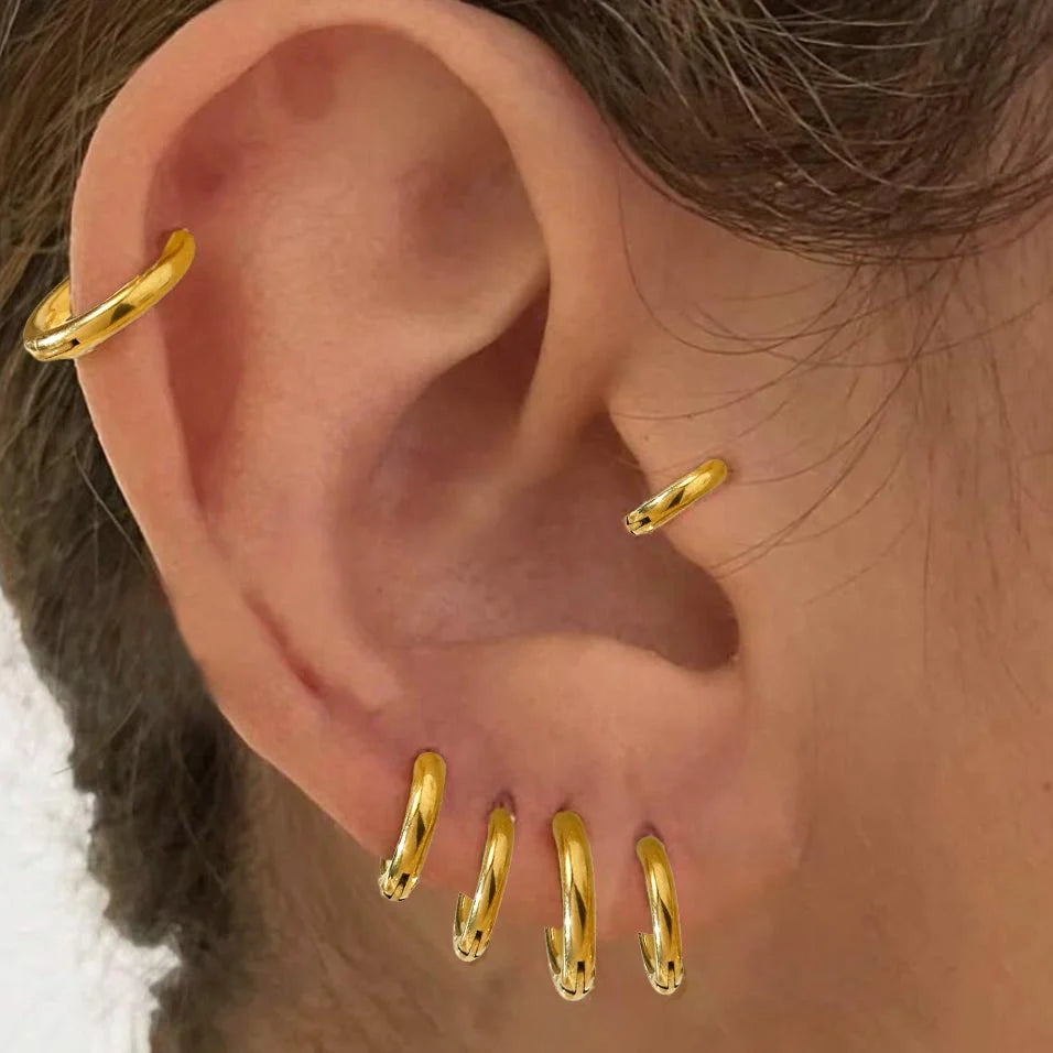 Small gold hoop earrings