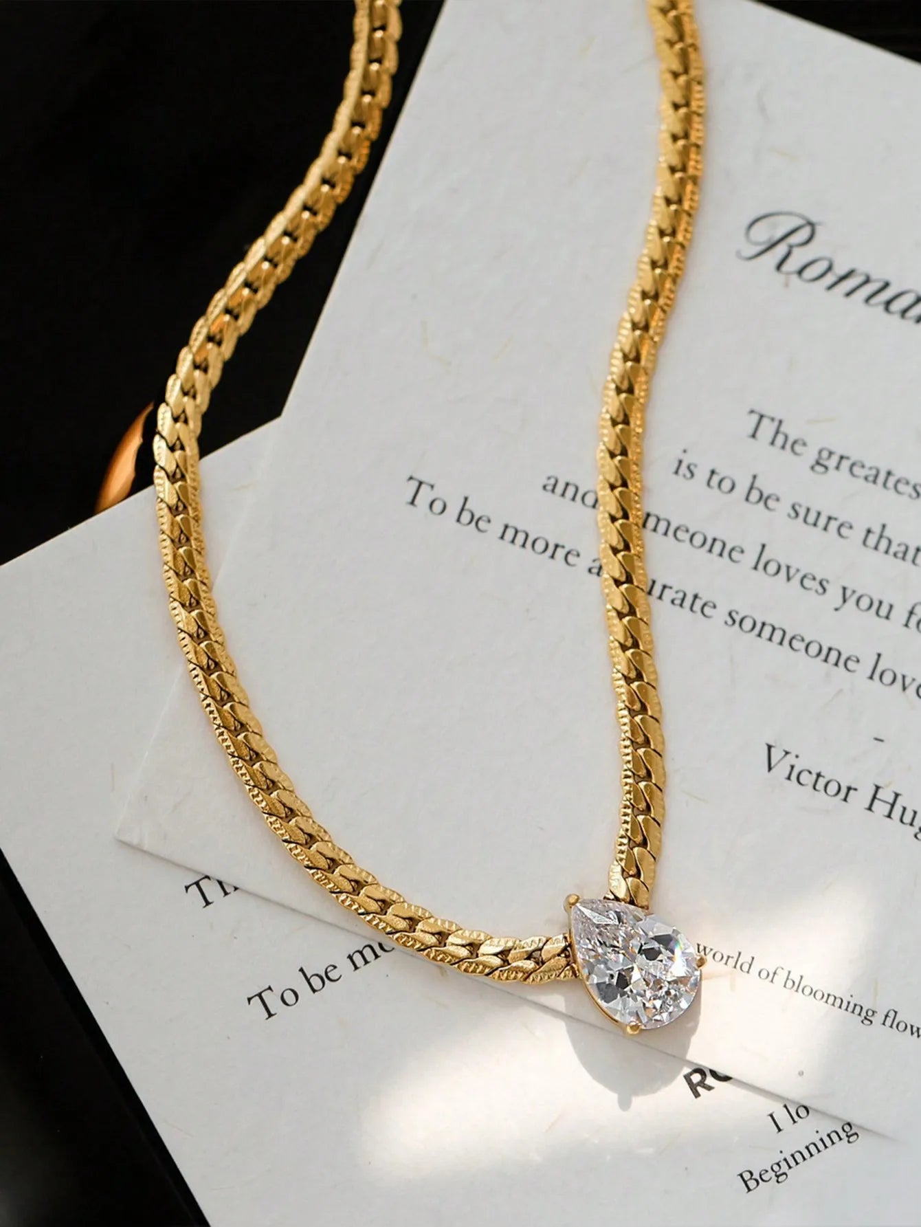 Gold diamond necklace
