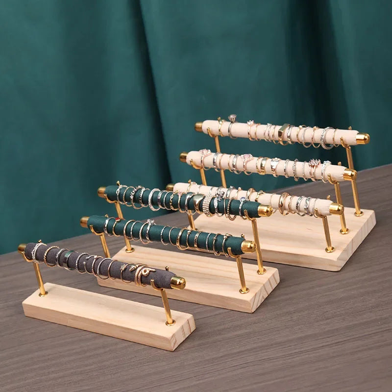 Wooden base ring holder